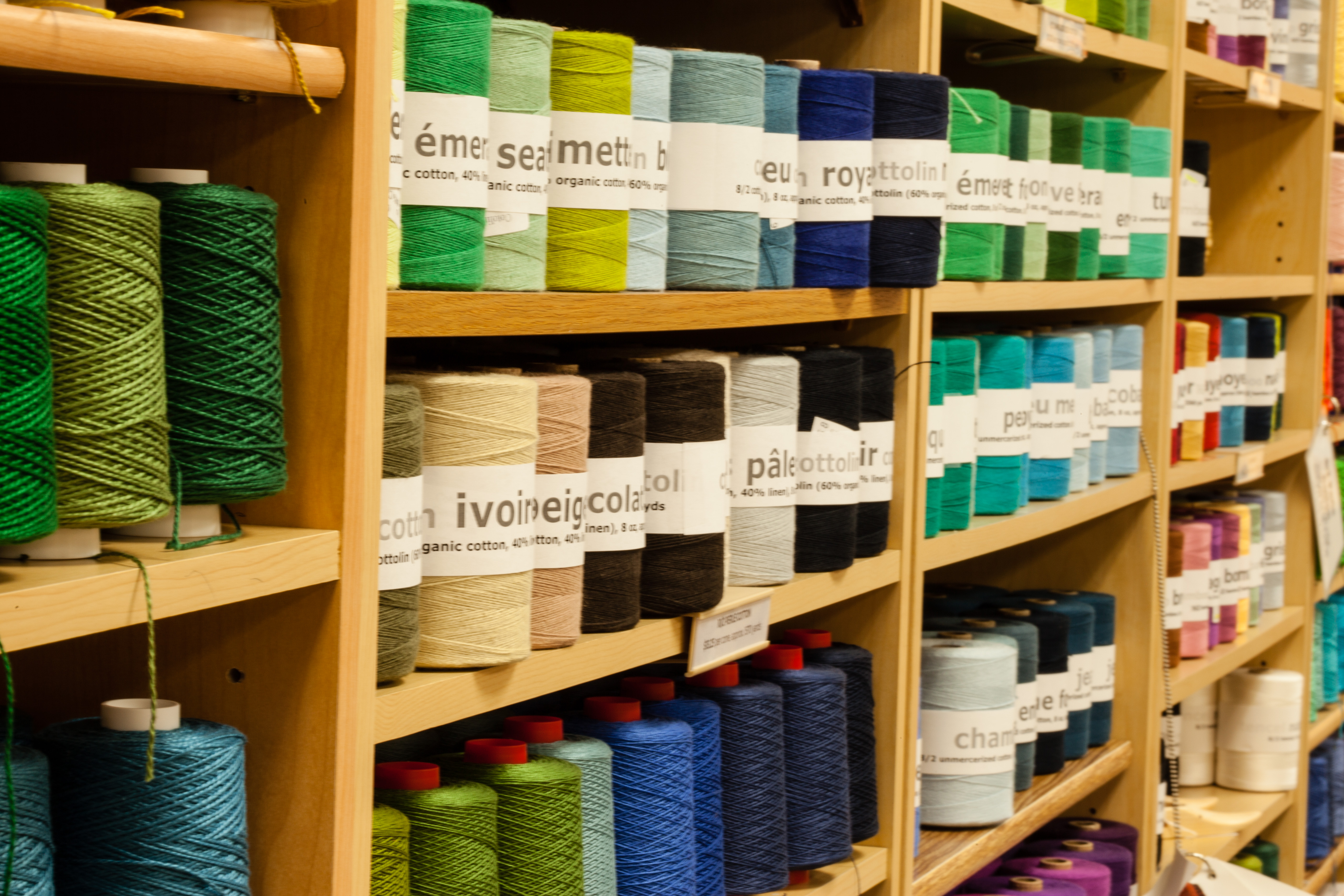 yarn in the fibersource shop