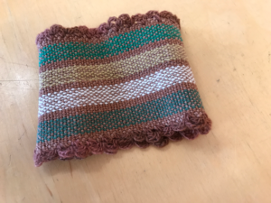 Carol Delak, rigid heddle with crochet edge