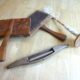 Vintage Carders, Drop Spindle and Shuttle