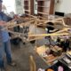 Wooden Yarn Swift (10' max) and other Lightly used Weaving accessories